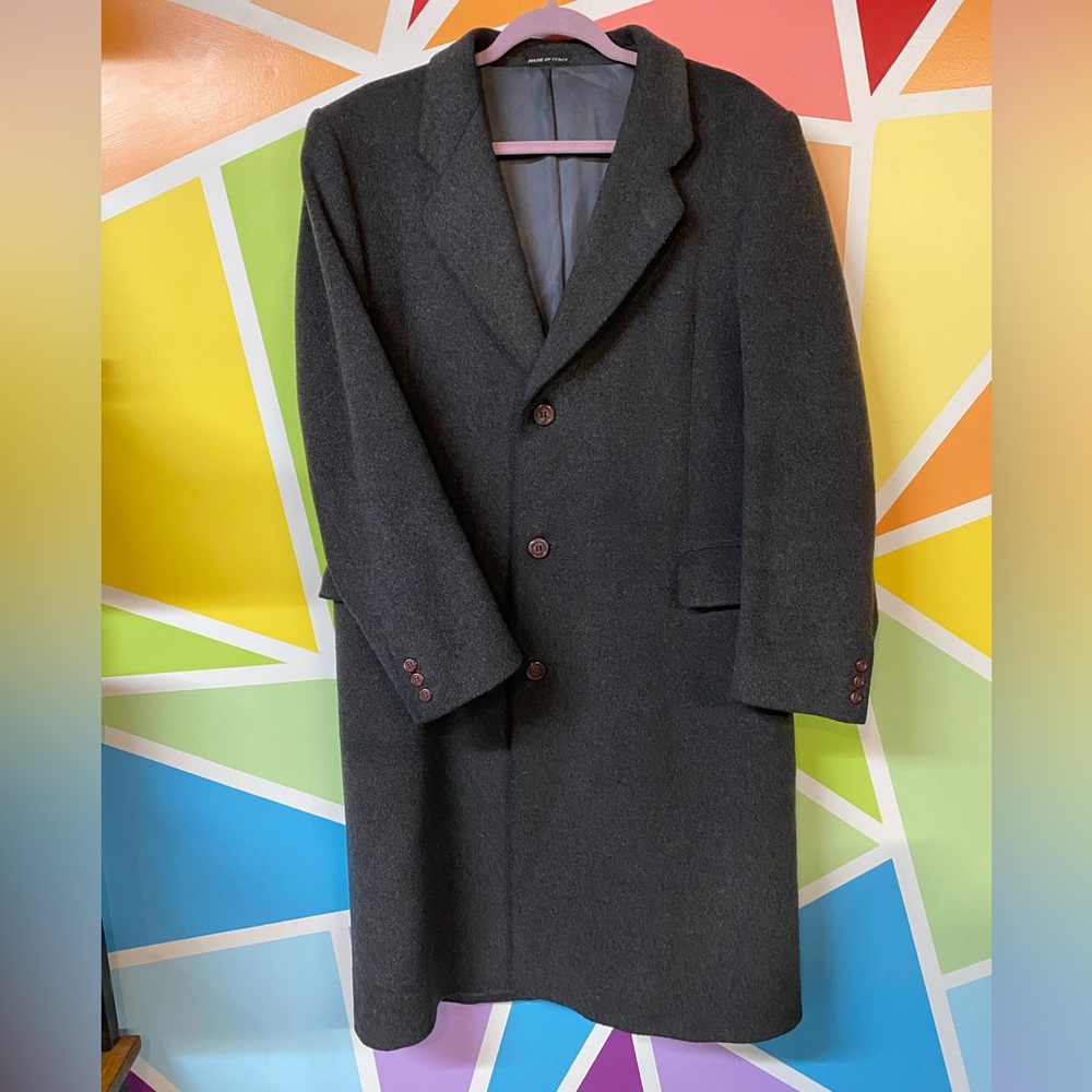 Italian Vintage- Di Benedetto CASHMERE Wool Blend long coat- Men’s Regular (40)